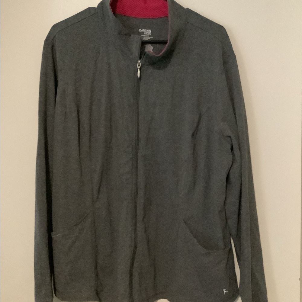 Danskin Now Charcoal Jacket with Pink Accents